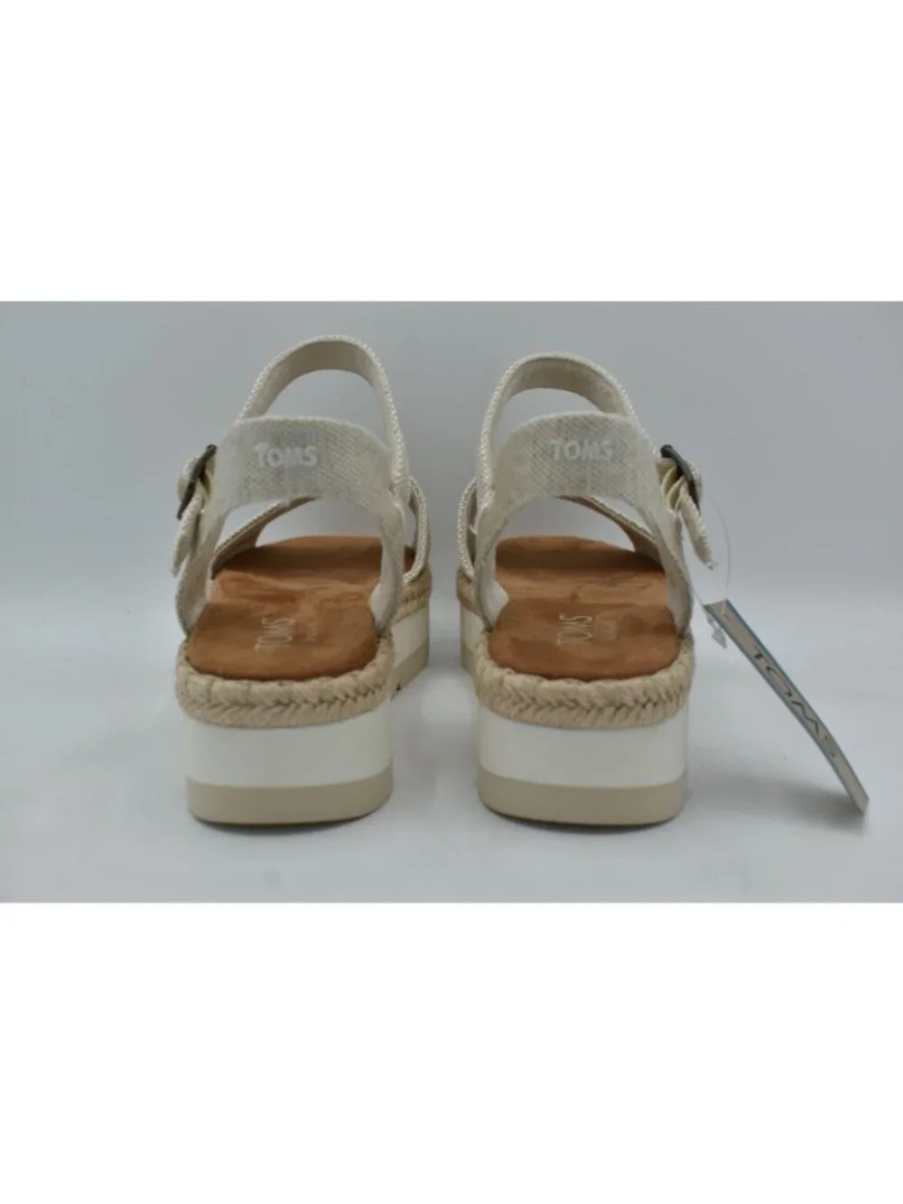 TOMS Womens Size 8.5 Ronan Natural‎ Yarn Dyed Espadrille Sandals Shoes